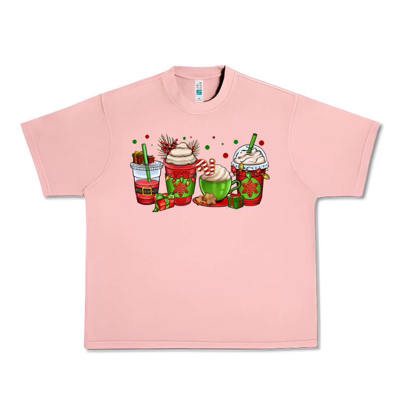Christmas Coffee Cups Urban Heavy Tee by OliviaCreatesArt | Teevron