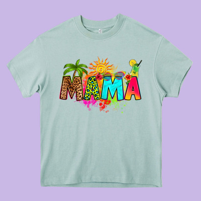 Summer Mama Heavy Core Tee Designed By Ranaportraitstore
