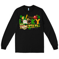 Black one lucky teacher Long Sleeve Tee - FaDigitalArtStudio