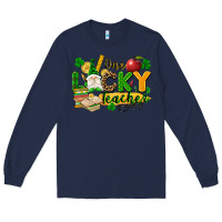 Navy one lucky teacher Long Sleeve Tee - FaDigitalArtStudio