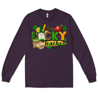 Plum one lucky teacher Long Sleeve Tee - FaDigitalArtStudio