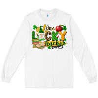 White one lucky teacher Long Sleeve Tee - FaDigitalArtStudio