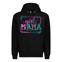 Black leopard camo girl mama Mother's Day Premium Hoodie - LillyAllenDesigns