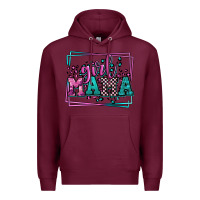 Burgundy leopard camo girl mama Mother's Day Premium Hoodie - LillyAllenDesigns
