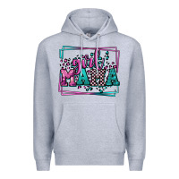 Heather Grey leopard camo girl mama Mother's Day Premium Hoodie - LillyAllenDesigns