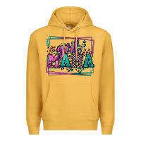Mustard leopard camo girl mama Mother's Day Premium Hoodie - LillyAllenDesigns