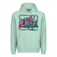 Seafoam leopard camo girl mama Mother's Day Premium Hoodie - LillyAllenDesigns