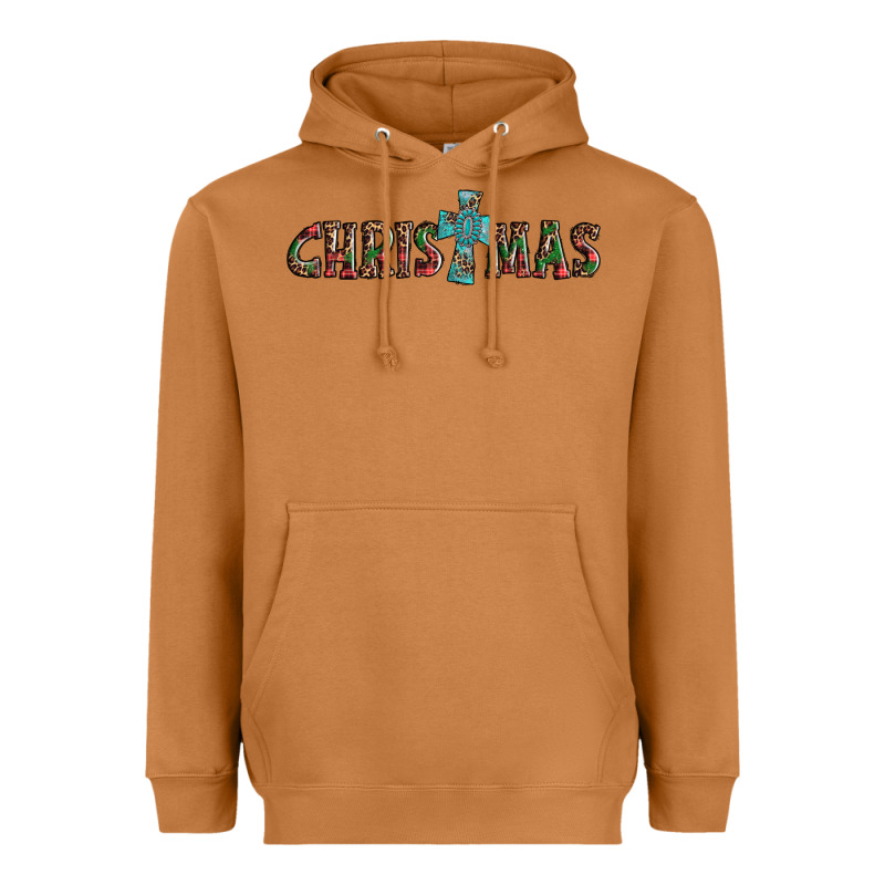 Christmas Cross Heavyweight Hoodie by AdoDesignShop | Teevron