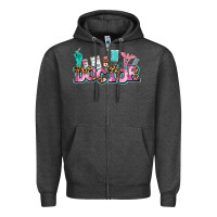 Charcoal Heather doctor Zipper Hoodie - AdoDesignShop