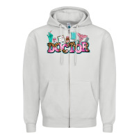 Dove Grey doctor Zipper Hoodie - AdoDesignShop