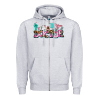 Heather Grey doctor Zipper Hoodie - AdoDesignShop
