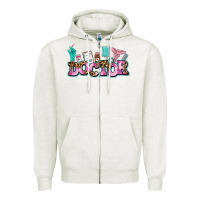 Oatmeal Heather doctor Zipper Hoodie - AdoDesignShop