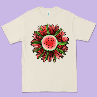 Watermelon Sunflower Premium Tee Designed By Jasminsmagicworld