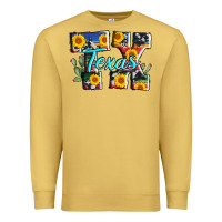 Antique Gold texas tx serape sunflower cowhide Premium Sweatshirt - AdoDesignShop