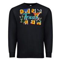 Black texas tx serape sunflower cowhide Premium Sweatshirt - AdoDesignShop