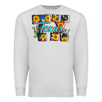 Dove Grey texas tx serape sunflower cowhide Premium Sweatshirt - AdoDesignShop