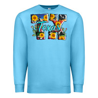 Ocean Blue texas tx serape sunflower cowhide Premium Sweatshirt - AdoDesignShop