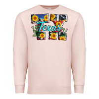 Pale Pink texas tx serape sunflower cowhide Premium Sweatshirt - AdoDesignShop