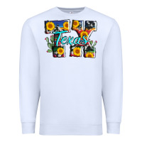 White texas tx serape sunflower cowhide Premium Sweatshirt - AdoDesignShop