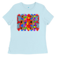 Baby Blue Autism brushstrokes Ladies Tee - CowGirlArtShop