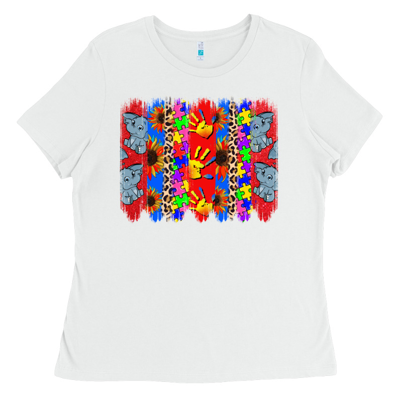 Autism Brushstrokes Ladies Tee by CowGirlArtShop | Teevron