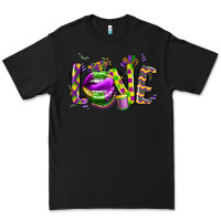 Black mardi gras love lips Premium Tee - CowGirlArtShop
