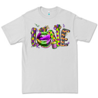 Dove Grey mardi gras love lips Premium Tee - CowGirlArtShop