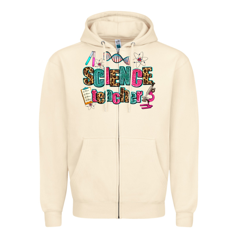 Science Teacher Zipper Hoodie by AdoDesignShop | Teevron