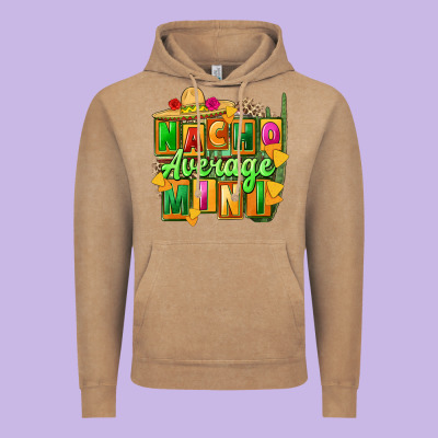 Nacho Average Mini Vintage Hoodie Designed By Fadigitalartstudio