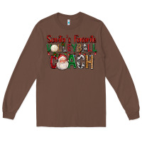 Chestnut Santa's Favorite Volleyball Coach For Christmas Long Sleeve Tee - FaDigitalArtStudio
