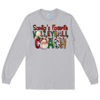 Moon Dust Santa's Favorite Volleyball Coach For Christmas Long Sleeve Tee - FaDigitalArtStudio