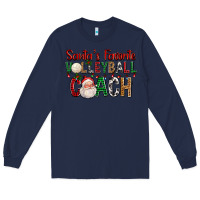 Navy Santa's Favorite Volleyball Coach For Christmas Long Sleeve Tee - FaDigitalArtStudio