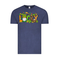 Vintage Denim St. Patrick's Lucky gnome Vintage Tee - OliviaCreatesArt