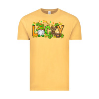 Vintage Mustard St. Patrick's Lucky gnome Vintage Tee - OliviaCreatesArt