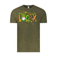Vintage Olive St. Patrick's Lucky gnome Vintage Tee - OliviaCreatesArt