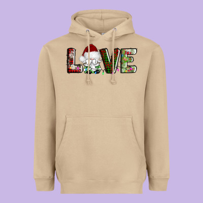 Love Christmas Gnome Heavyweight Hoodie Designed By Adodesignshop