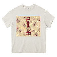 Cream hogwarts with letters Heavy Core Tee - TumblerDesignByShophia