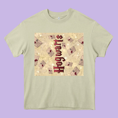 Hogwarts With Letters Heavy Core Tee Designed By Tumblerdesignbyshophia