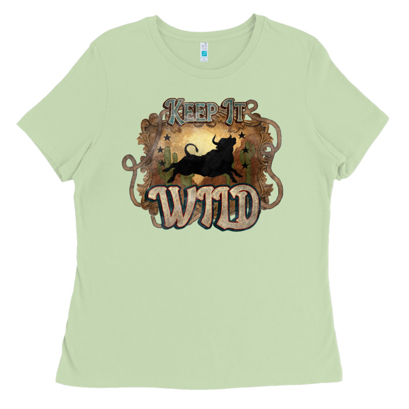 Keep It Wild Western Bull Ladies Tee by HowdyJamesFarm | Teevron