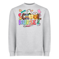 Heather Grey school nurse Heavyweight Sweatshirt - AdoDesignShop