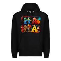 Black leopard frame firefighter mama Mother's Day Premium Hoodie - LillyAllenDesigns