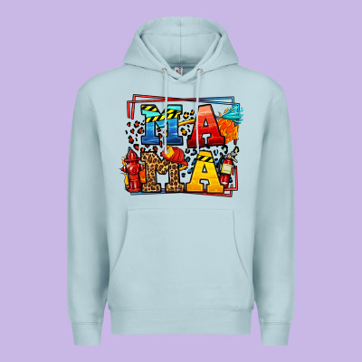 Leopard Frame Firefighter Mama Mother's Day Premium Hoodie Designed By Lillyallendesigns