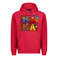 Cardinal leopard frame firefighter mama Mother's Day Premium Hoodie - LillyAllenDesigns