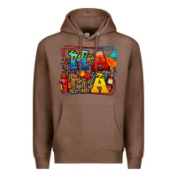 Chestnut leopard frame firefighter mama Mother's Day Premium Hoodie - LillyAllenDesigns