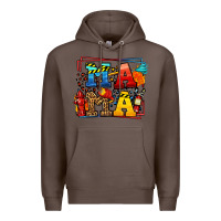 Coffee leopard frame firefighter mama Mother's Day Premium Hoodie - LillyAllenDesigns