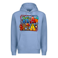 Colony Blue leopard frame firefighter mama Mother's Day Premium Hoodie - LillyAllenDesigns