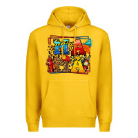 Lemon leopard frame firefighter mama Mother's Day Premium Hoodie - LillyAllenDesigns