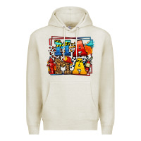 Oatmeal Heather leopard frame firefighter mama Mother's Day Premium Hoodie - LillyAllenDesigns