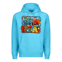 Ocean Blue leopard frame firefighter mama Mother's Day Premium Hoodie - LillyAllenDesigns