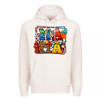 Pale Pink leopard frame firefighter mama Mother's Day Premium Hoodie - LillyAllenDesigns